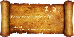 Pospischil Máté névjegykártya