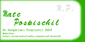 mate pospischil business card
